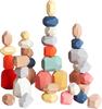 Montessori Wooden Stacking Stones: Colorful Balance Toys for Young Children