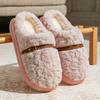 Household Warm and Fleece Home Slippers Thick-soled Plush Winter Cotton Slippers Cotton Shoes Women Wear Non-slip Winter