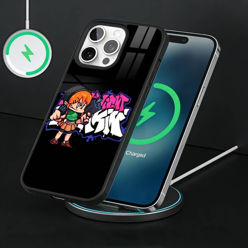Чехол для телефона F-Friday Night Funkin Для iPhone 17, 16, 15, 14, 13 Plus, Pro Max Магнитный Для Magsafe Беспроводная зарядка