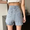 Модные джинсовые шорты Женские свободные рваные шорты Широкие короткие джинсы