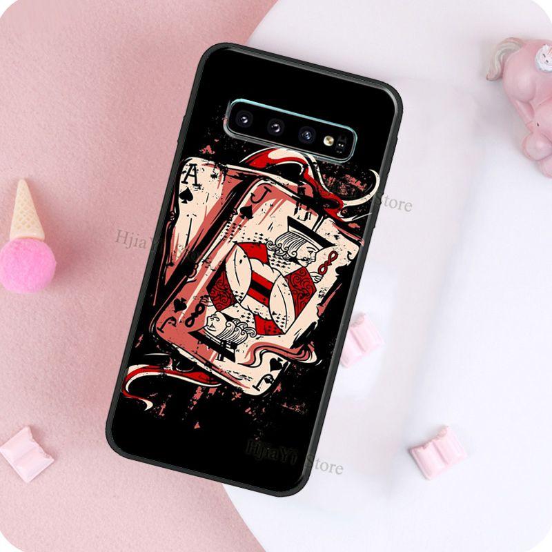 Ace of Spades Poker Case For Samsung Galaxy S22 Ultra S21 S20 FE S9 S10 Note 10 Plus S10e Note 20 Ultra Cover