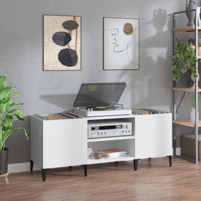 VidaXL Record Cabinet, Side Cabinet with Storage, Furniture for Turntable, Living Room Buffet, Industrial, Home 831933
