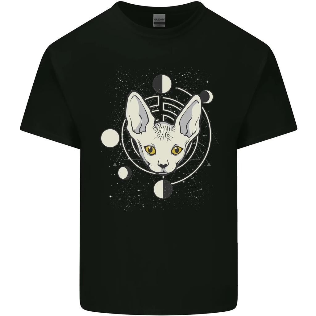 Celestial Cat Moon Phases Kids T-Shirt Childrens