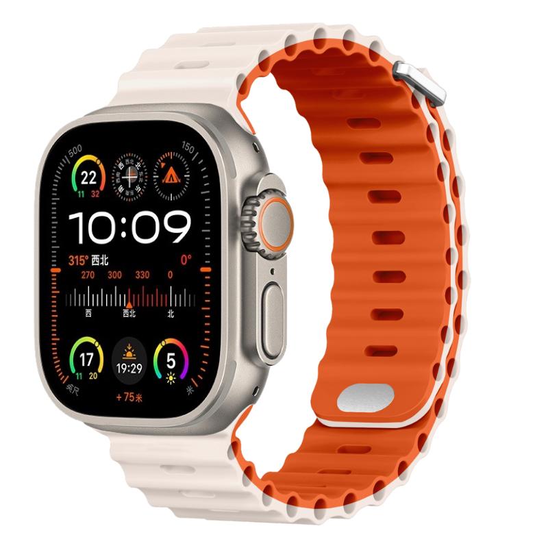 Морской ремешок для Apple Watch Ultra 3 2 Ремешок 49 мм Серия 45 мм 41 мм 46 мм 42 мм 40 44 мм Силиконовый ремешок для часов iWatch 11 10 9 8 7 6 5 SE2
