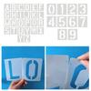 Letter Stencils And Numbers PET Reusable Templates for DIY Art Crafts 26 Letters 10 Numbers Comprehensive Stencil Set for