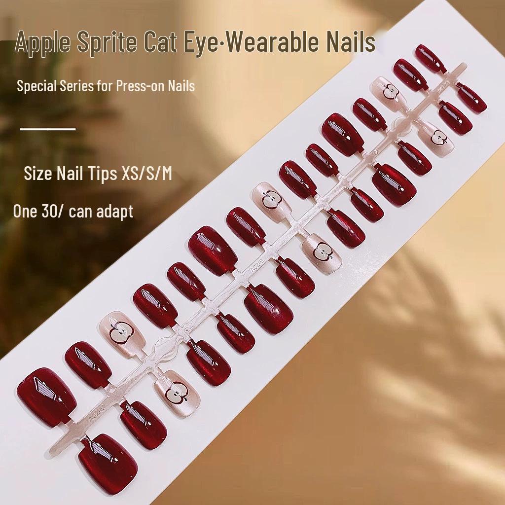 Spring Collection Cat Eye High-End Wearable False Nails
