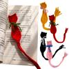 Handmade Crochet Cat Bookmark Fine Workmanship Page Marker Bright Color Bowknot Decor