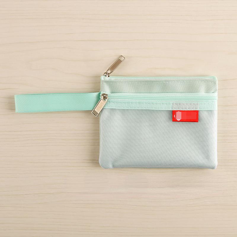 Transparent Nylon Mesh Pencil Pouch Toiletry Carry Pouch Portable Organizer Sticker Tape Accessories