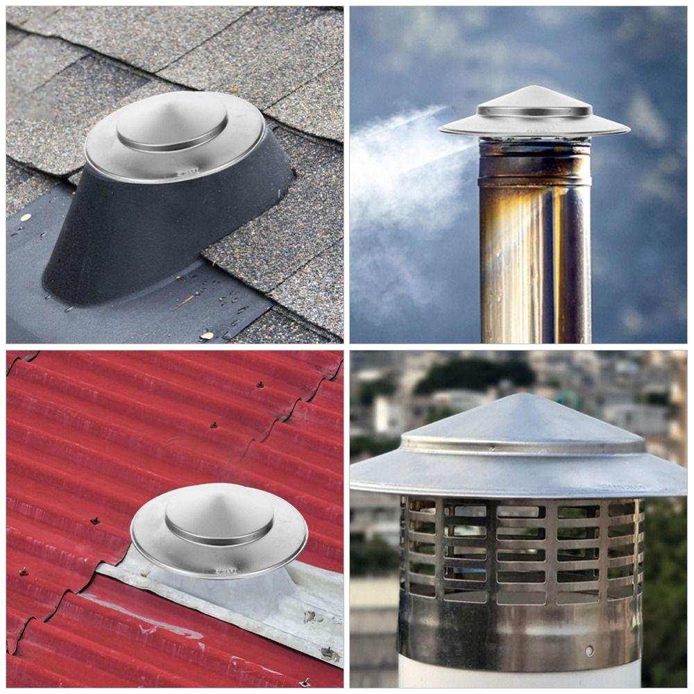 Stainles Steel Fireplace Chimney Caps Umbrella-shaped Stove Pipe Cover Ventilation Ducts