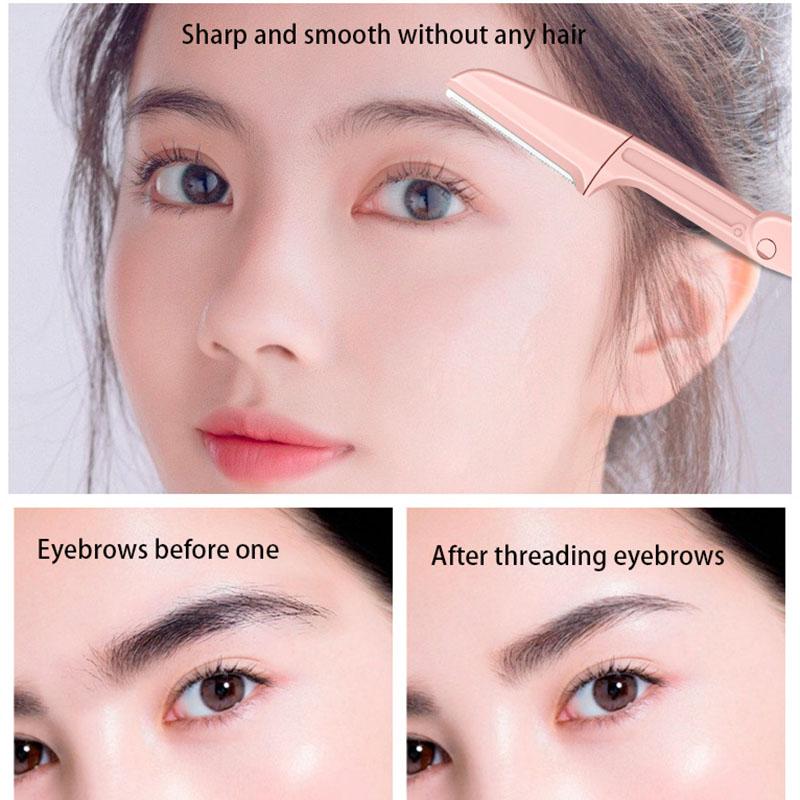 Safe Folding Eyebrow Razor Newbie Friendly Eyebrow Trimmer Face Eyebrow Shaper Shave Pocketknife Eyebrow Profiler Hair Remove