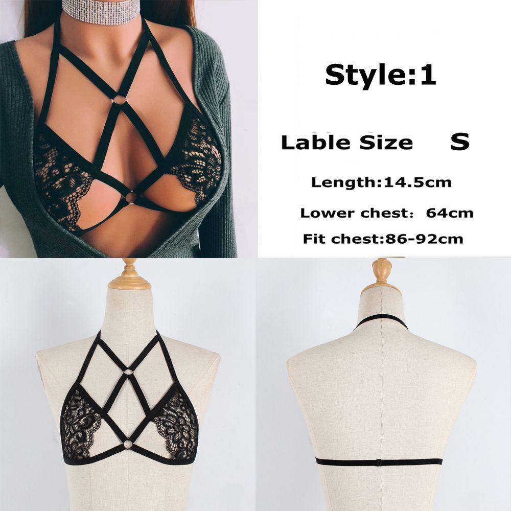 New Bralette Bustier Belt Lingerie Sexy Bandage Bra Cage Harness Push Up Crop Top