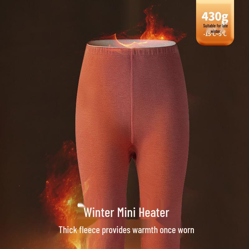 Очень теплые женские леггинсы на флисовой подкладке из шелковой шерсти для осени/зимы