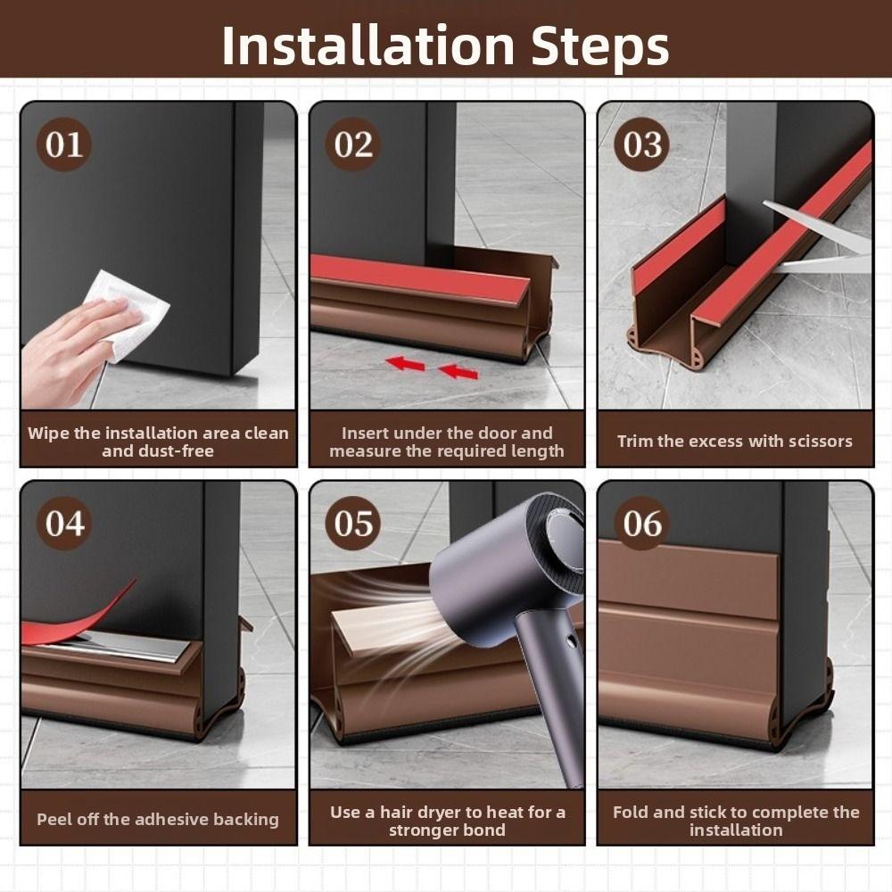 ПВХ Уплотнитель для погоды Уплотнитель двери Подметальник двери Заполнитель щели под дверью Уплотнитель от сквозняка для двери Низ двери