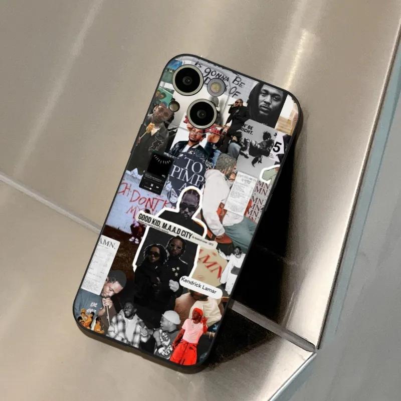 Чехол для телефона Kendrick Lamar Для iPhone 16 promax 15pro 14pro iphone 13 pro iphone 11 12 promax 15Plus XR XS MINI SE Черные Чехлы