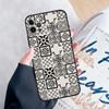 Boho Tile Mosaic Aesthetic Phone Case For iPhone 16 Pro Max 11 12 13 Mini 14 15 Pro Max XR 15 16 Plus 16e Cover Coque