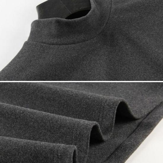 Осень-зима Мужской топ с высоким воротником, однотонный, длинный рукав, толстый, теплый, эластичный, мягкий, свитер, повседневная толстовка, весенняя одежда