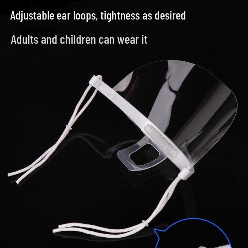 Transparent Smile Face Shield for Food Service (50-Pack)