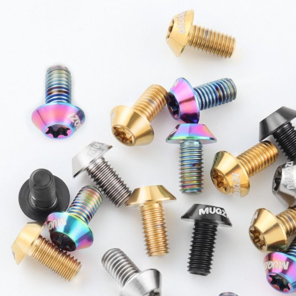 6pcs Titanium Bike Disc Brake Rotor Bolts Disc Brake Rotor Fixing Bolts Cycling Accessories