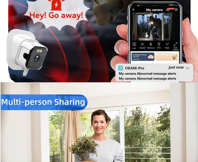 2K Dual-Band WiFi Window Camera with Starlight HD Monitoring