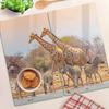 Glass Kitchen Chopping Boards with Giraffe and Zebra Graphics 2x30x52 cm