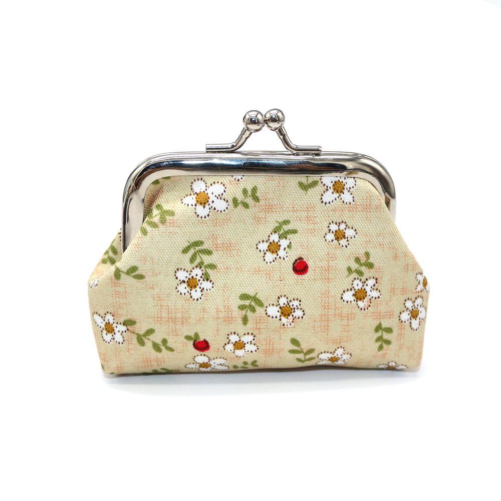 Vintage Bright Colored Hasp Purse Lady Retro Money Clip Small Wallet Coin Purse Clutch Bag