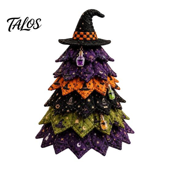 Деревянные ornaments для Хэллоуина, Ornament для Хэллоуинской елки, 2D Плоский Стеганый Тканевый Стиль Настольный Двойной Креативный Сувенир Боковой Деревянный Настольный Знак для
