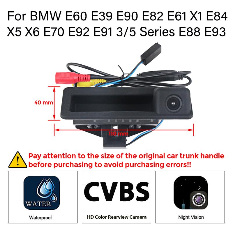 Car Reverse Backup Trunk Handle Camera For BMW E60 E39 E90 E82 E61 X1 X3 X4 E84 X5 X6 E70 E92 E91 E88 E93 X5 F10 F11 F30 F31 F32
