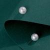 Round Shape Pearl Earrings 4mm 5mm 6mm 8mm 10mm 12mm Ear Stud  Wedding Engagement