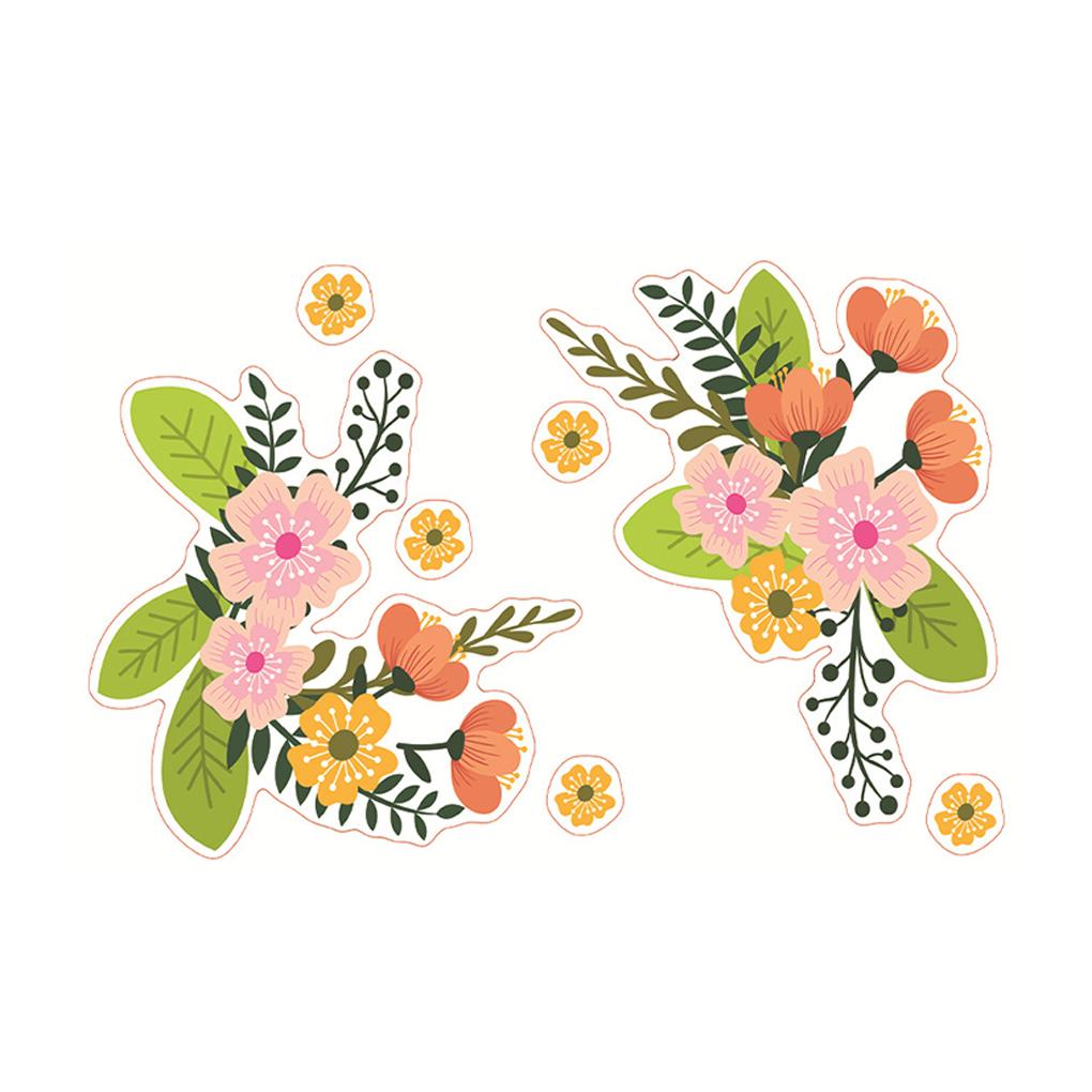 Наклейки Роза Фреска Стиль Красивый Элегантный Холодильник Стикер Стены Стекло Художественное Украшение Туалета Самоклеящиеся Рождество