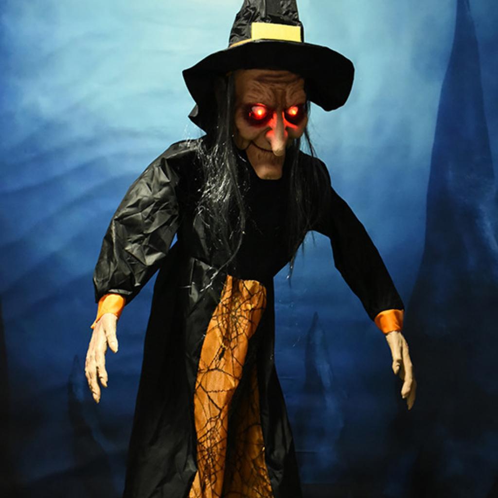 Halloween Sound Activated Horror Electric Witch Toy Halloween Bar Outdoor Decoration Props