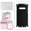 apgo Protective Skin Sticker for the Back+sides Compatible with Samsung Galaxy S10, Full Wrap Film, Foil, Vinyl - Pattern Carbon Black