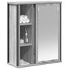 Wall Mounted Bathroom Cabinet with Mirror Grey Sonoma 50 x 21 x 60 cm