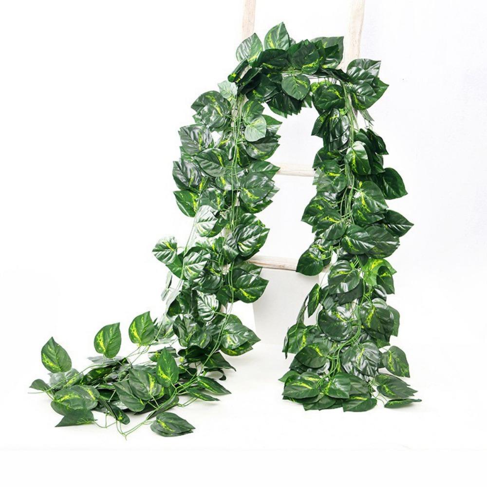 12PCS Plant Wall Artificial Plant Vine Green Hanging Garland Ivy Vine String Wedding Decoration