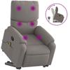 VidaXL Fauteuil inclinable de massage Taupe Tissu 3204844