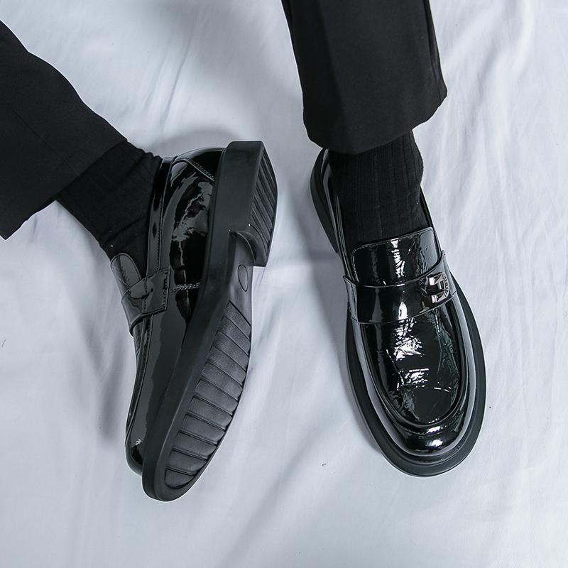 Fashion Men's Leather All-match Loafers Slip-On Male Casual Shoes Comfortable Driving Moccasins for Men Fashion Breathable Men's Flats