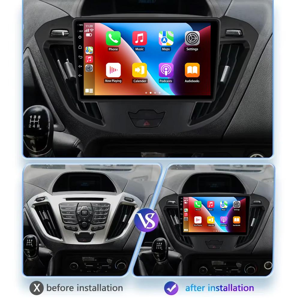 Android Carplay Auto для Ford Transit Tourneo Custom 2013-2021 Навигация Автомобильный Радиоприемник 2 Din Мультимедийный Плеер Головное Устройство Стерео