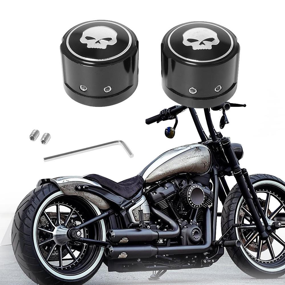 Модифицированная крышка передней оси Harley Skull для XL883/1200 X48 Dyna Fat Boy Road King Big Glide