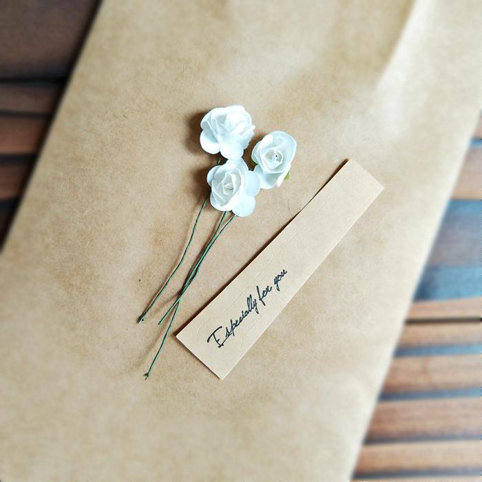 Ручная Работа Многоцветная Подарочная Коробка с 3 Цветками - DIY Бумажные Цветы Домашние Украшения