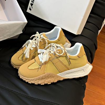 Женские немецкие тренировочные кроссовки на толстой подошве с низким верхом, новая коллекция весна-лето 2025 года, детские универсальные спортивно-повседневные кроссовки для увеличения роста