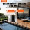 SucceBuy Glass Clamp 4PCS Square Glass Railing Bracket for 0.31 "-0.47 "Tempered Glass 0.12”Thick for Balcony Garden Deck Stair