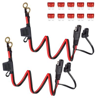2 шт. кабель с разъемом SAE 2 фута, шнур-адаптер SAE DC, 16AWG, удлинитель жгута SAE