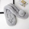 Rex Rabbit Fur Scarf Female Winter Korean Version of Wild Fur Rabbit Fur Collar Student Warm Cute Plush Scarf