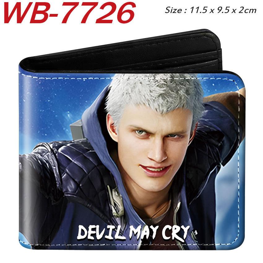 Devil May Cry Wallet Short Bifold Colorful Print Anime Game Card Holder Coin Pocket Collectible Gift 1pcs