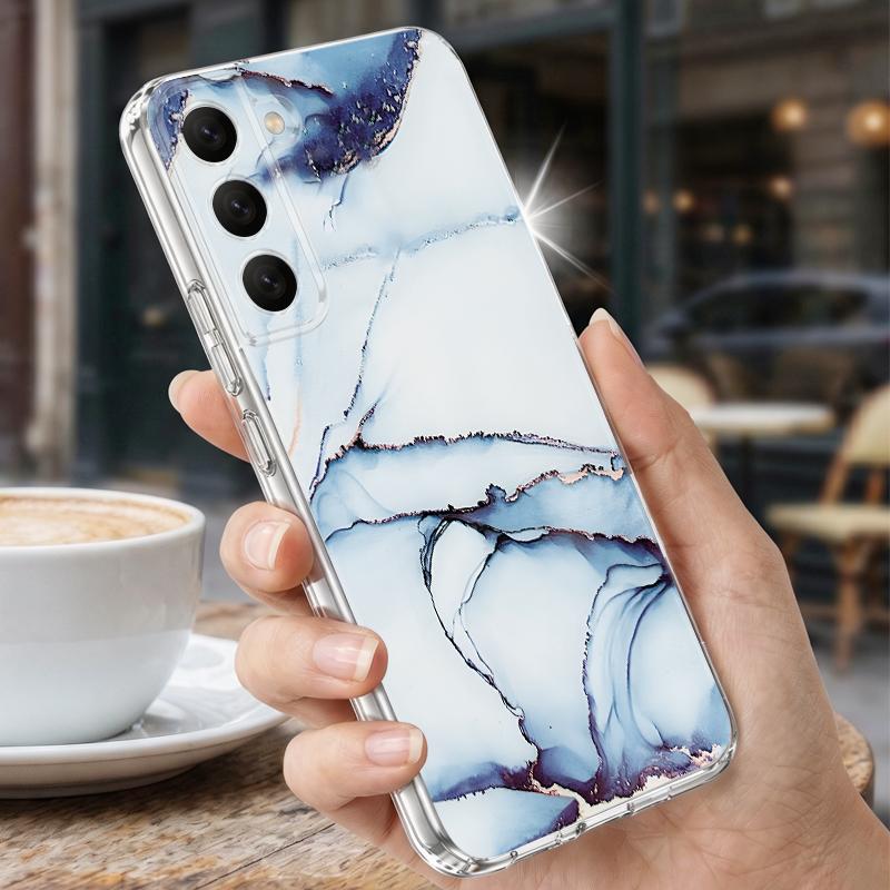 Геометрический Мраморный Чехол Для Samsung S26 Ultra S25 FE S24 S23 S22 Plus S21 A15 A25 A35 A55 A16 A26 A36 A56 A17 A37 A57 5G Прозрачный Мягкий Чехол из ТПУ