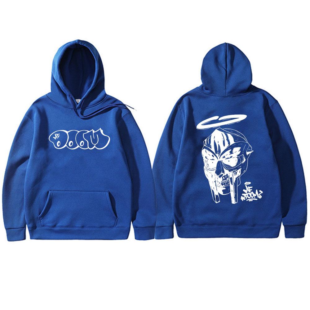 Rapper Mf Doom Double Sided Printed Hoodie Men Women Fashion Oversized Sweatshirt Male Vintage Fleece Cotton Pullover Hoodies