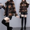 Short Padded Aesthetic Cropped Fleece Jacket Woman Winter Woolen Coat for Women Autumn Winter Vintage Clothing Parkas Plaid Jacket
