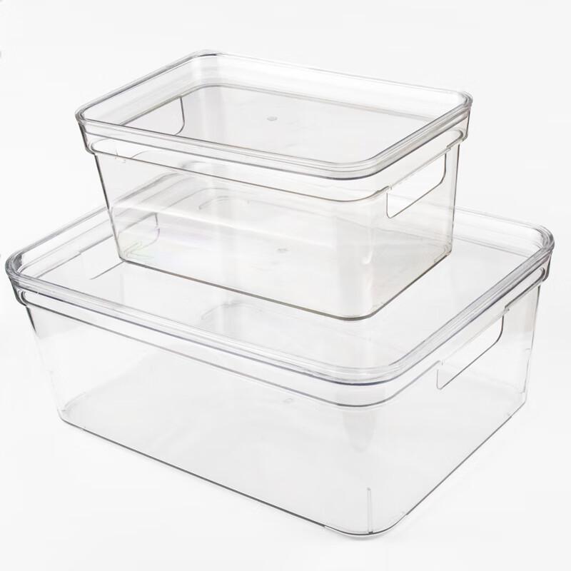 HAISIDIKE Clear Plastic Dustproof Storage Box with Lid and Handle