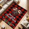1pc Bows and Pine Cones Area Rug, Slip-Resistant, Easy-Clean, Stain-Resistant, Perfect for Cozy Living Rooms, Bedrooms, Kitchens, Offices, a