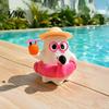 Ghost Figurines for Tabletop 3D Printed Summer Figurine, Cute Beach Theme Ornament with Unique Gift Friends Straw Hat Swimming Ring And Gasses