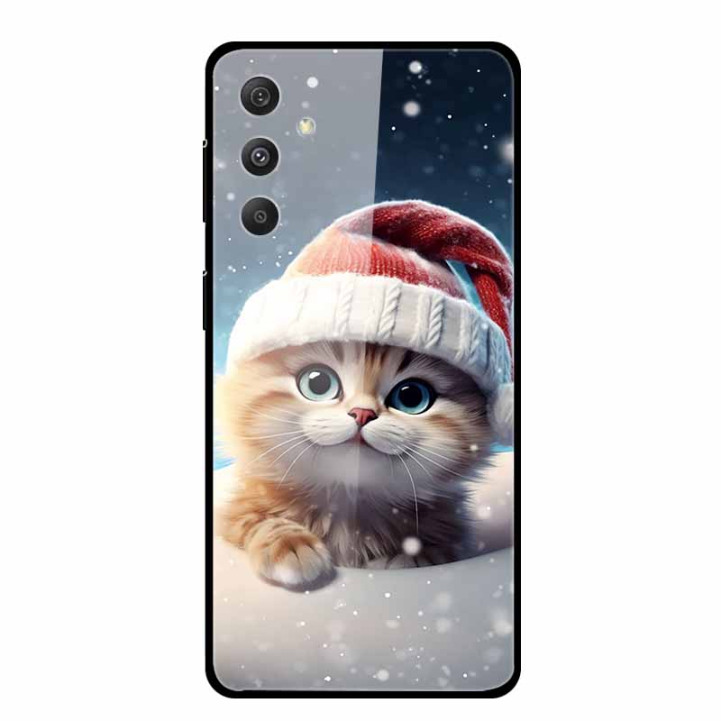 Glass Case For Samsung Galaxy A16 5G Phone Case Soft Bumper Tempered Glass Hard Back Cover For Samsung Galaxy M55 S25 Plus Case